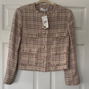 NWT MANGO Tweed Blazer - Size Large